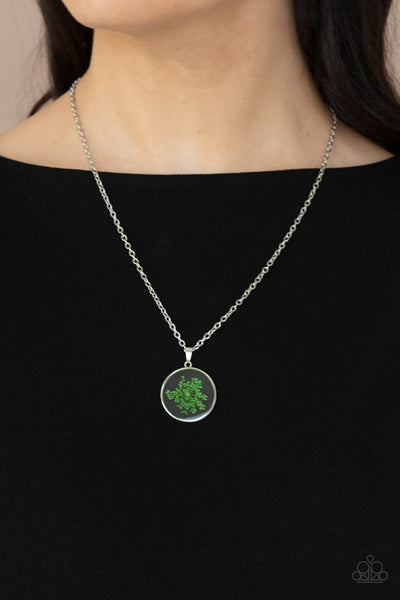 Paparazzi Tea Party Tease - Green Necklace