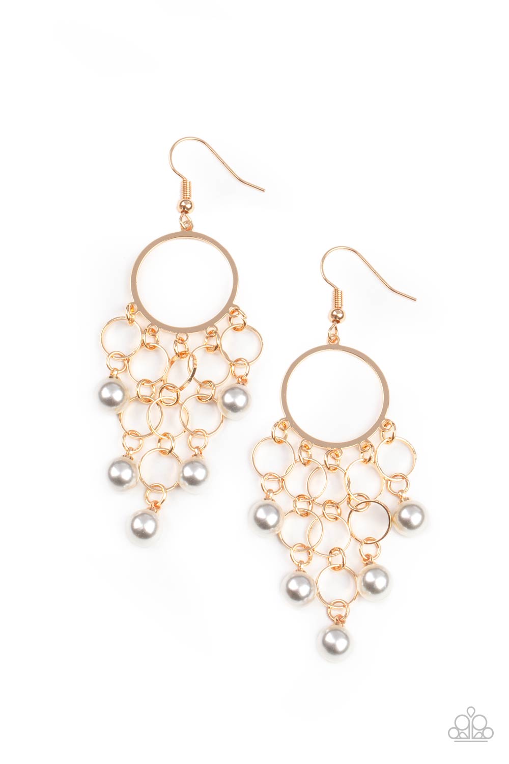 Paparazzi When Life Gives You Pearls - Gold Earrings