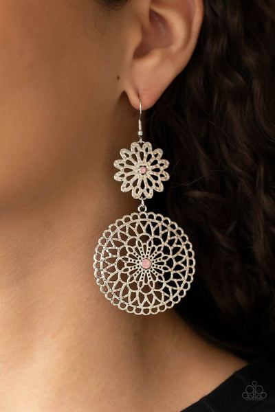 Paparazzi Garden Mantra - Pink Earrings