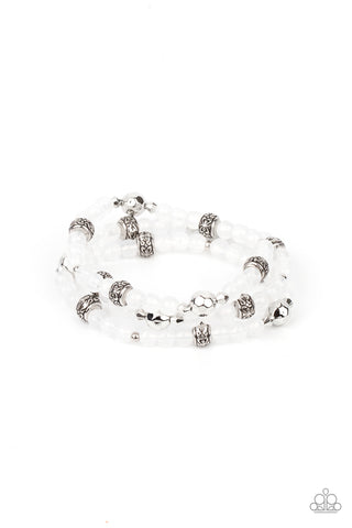 Paparazzi Here to STAYCATION - White Bracelet