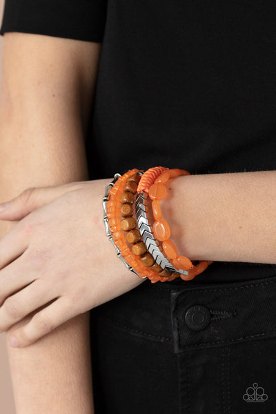 Paparazzi Outdoor Retreat - Orange Bracelet