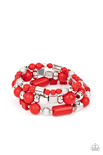 Paparazzi Perfectly Prismatic - Red Bracelet