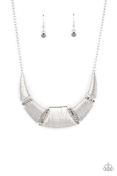 Paparazzi Going Through Phases - Silver Necklace