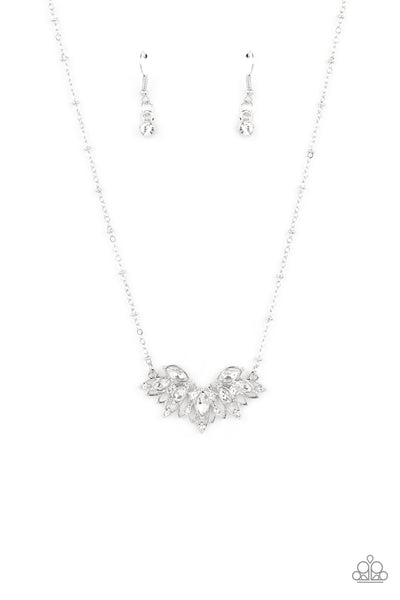 Paparazzi Deluxe Diadem - White Necklace