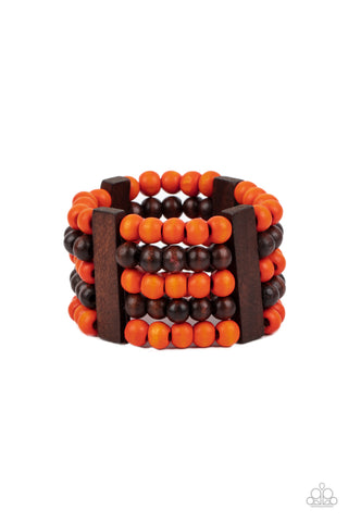 Paparazzi Caribbean Catwalk - Orange Bracelet