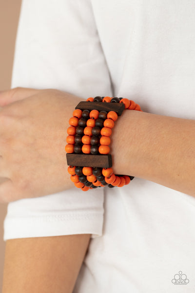 Paparazzi Caribbean Catwalk - Orange Bracelet