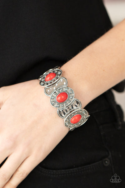 Paparazzi Desert Relic - Red Bracelet