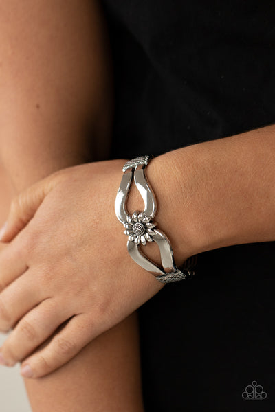 Paparazzi Let A Hundred SUNFLOWERS Bloom - Silver Bracelet
