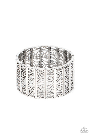 Paparazzi Ornate Orchards - Silver Bracelet
