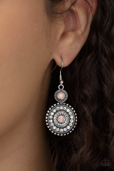 Paparazzi Opulent Outreach - Pink Earrings