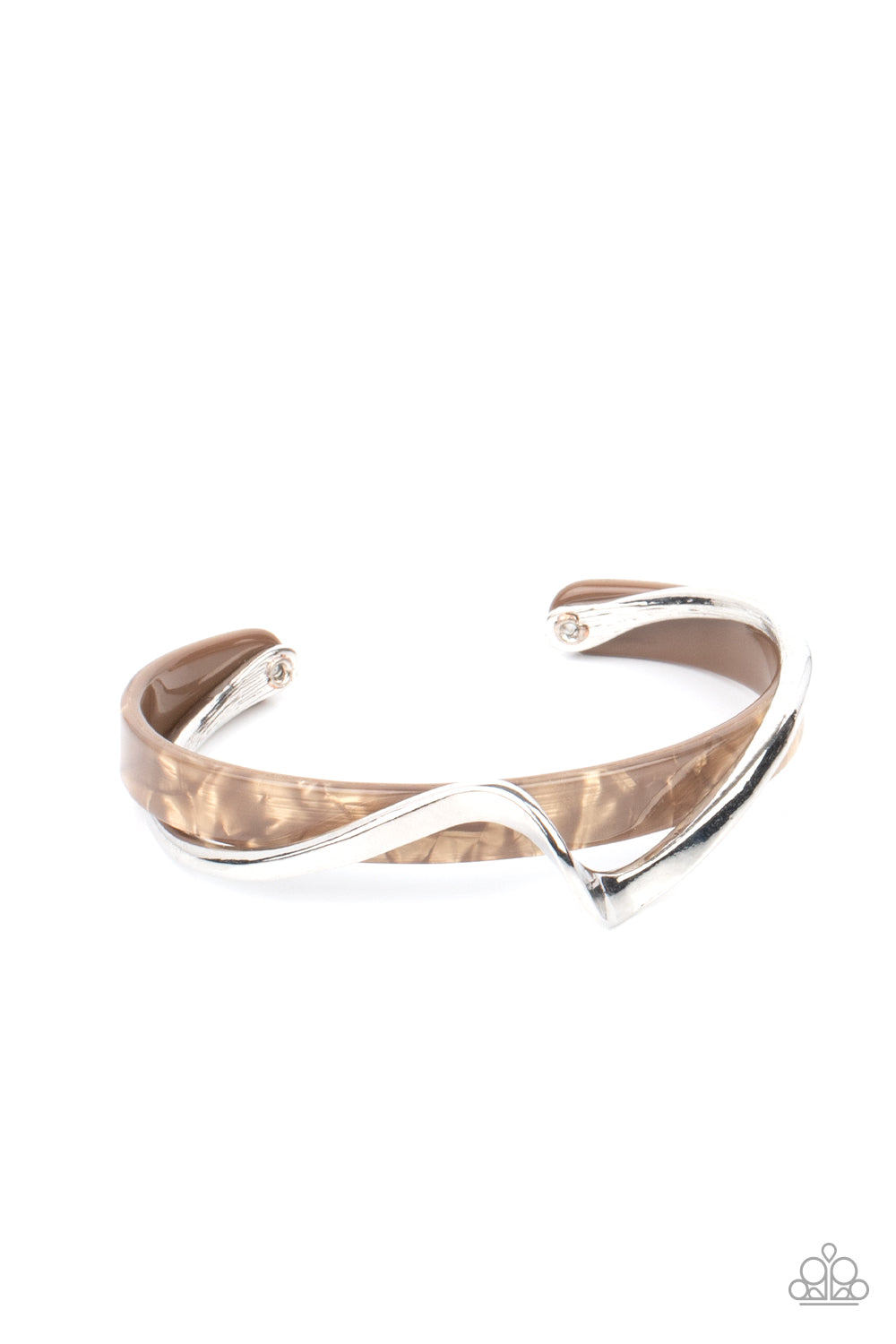 Paparazzi  Craveable Curves - Brown Bracelet