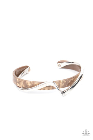 Paparazzi  Craveable Curves - Brown Bracelet