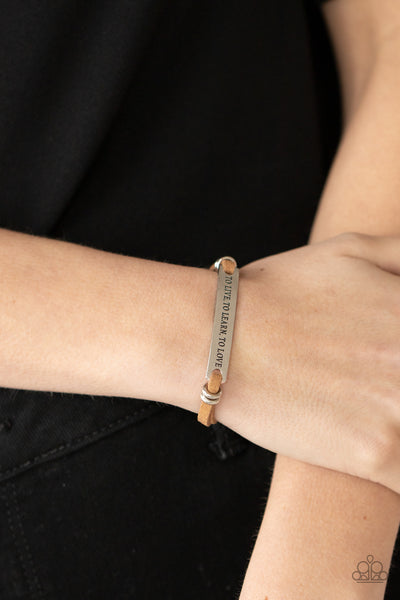 Paparazzi To Live, To Learn, To Love - Brown Bracelet