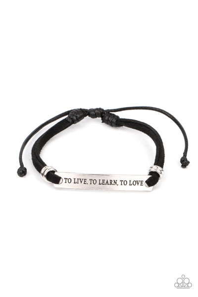 Paparazzi To Live, To Learn, To Love - Black Bracelet