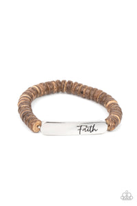 Paparazzi Full Faith - Brown Bracelet