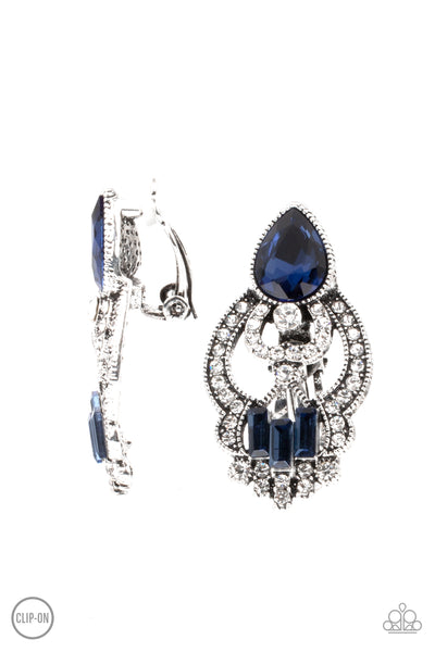 Paparazzi Glamour Gauntlet - Blue Earrings