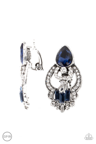 Paparazzi Glamour Gauntlet - Blue Earrings
