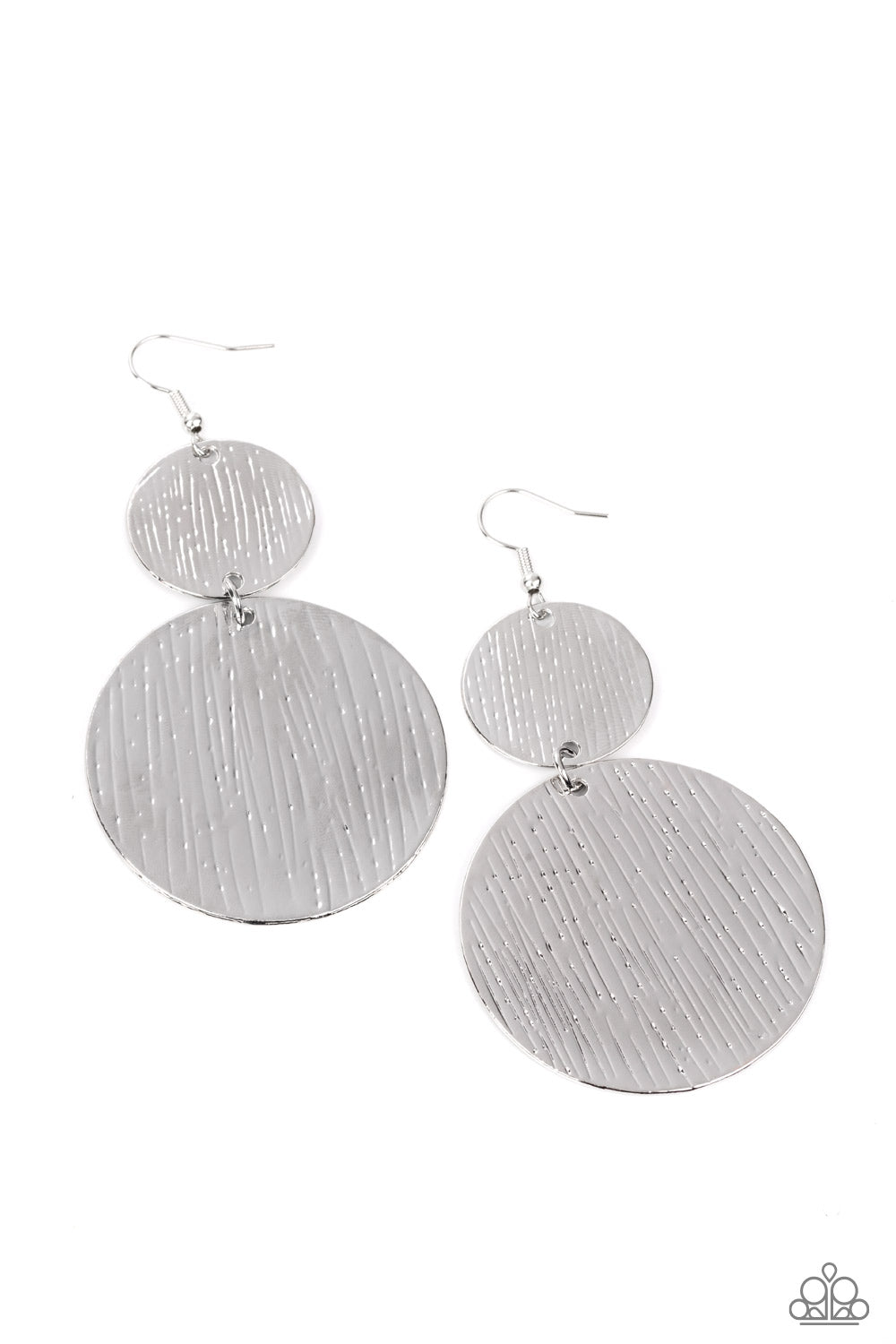Paparazzi Status CYMBAL - Silver. Earrings
