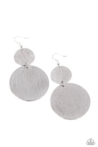 Paparazzi Status CYMBAL - Silver. Earrings