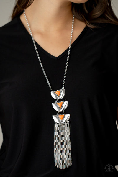 Paparazzi Gallery Expo - Orange Necklace