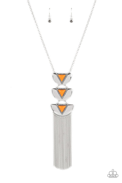 Paparazzi Gallery Expo - Orange Necklace