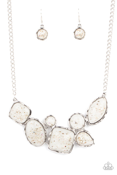 Paparazzi So Jelly - White Necklace
