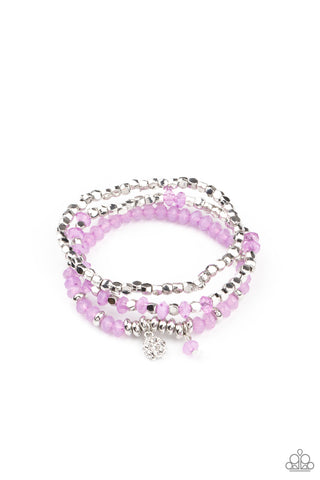 Paparazzi Glacial Glimmer - Purple Bracelet