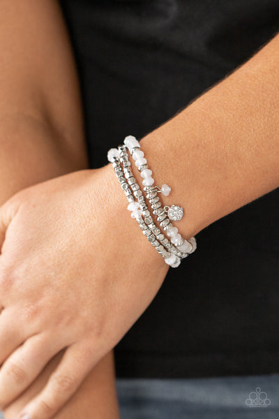 Paparazzi Glacial Glimmer - White Bracelet