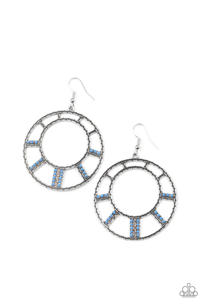 Paparazzi Fleek Fortress - Blue Earrings