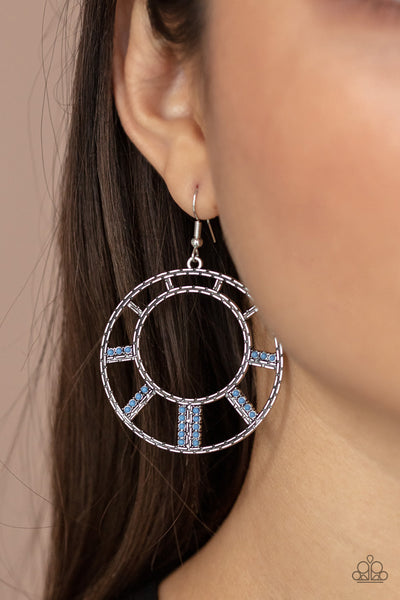 Paparazzi Fleek Fortress - Blue Earrings