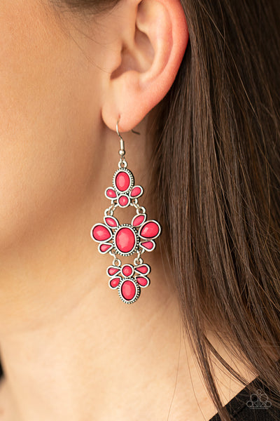 Paparazzi VACAY The Premises - Pink Earrings
