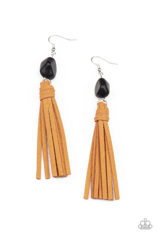 Paparazzi All-Natural Allure - Black Earrings