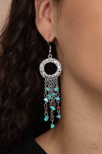 Paparazzi Primal Prestige - Blue Earrings