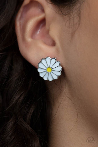 Paparazzi Budding Out - White Earrings