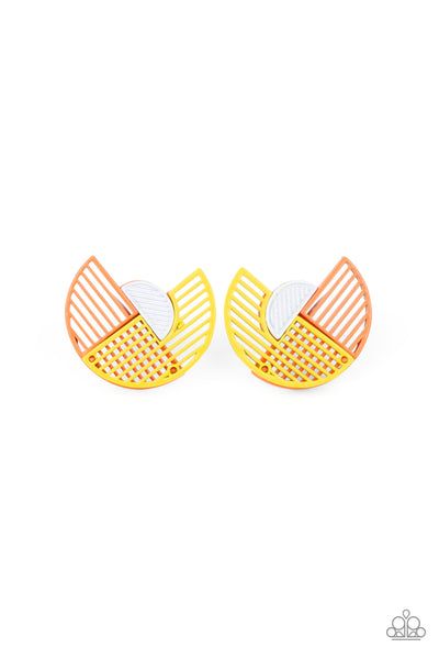 Paparazzi It’s Just an Expression - Yellow Earrings