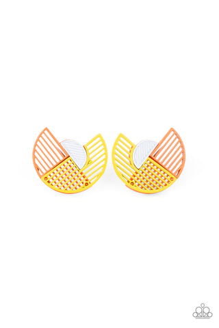 Paparazzi It’s Just an Expression - Yellow Earrings