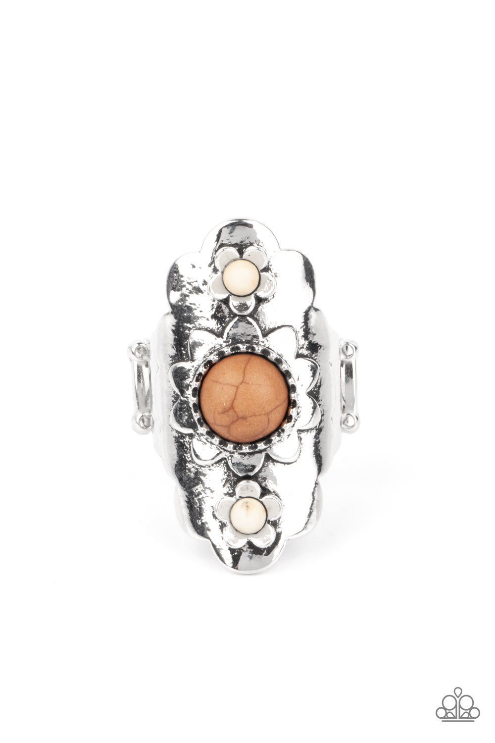 Paparazzi Badlands Garden - Brown Ring