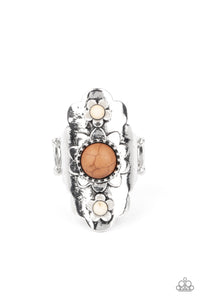 Paparazzi Badlands Garden - Brown Ring