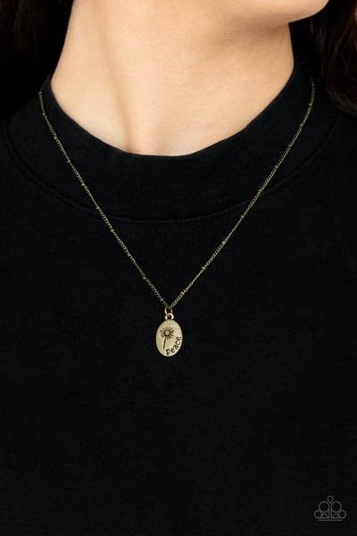 Paparazzi Be The Peace You Seek - Brass Necklace