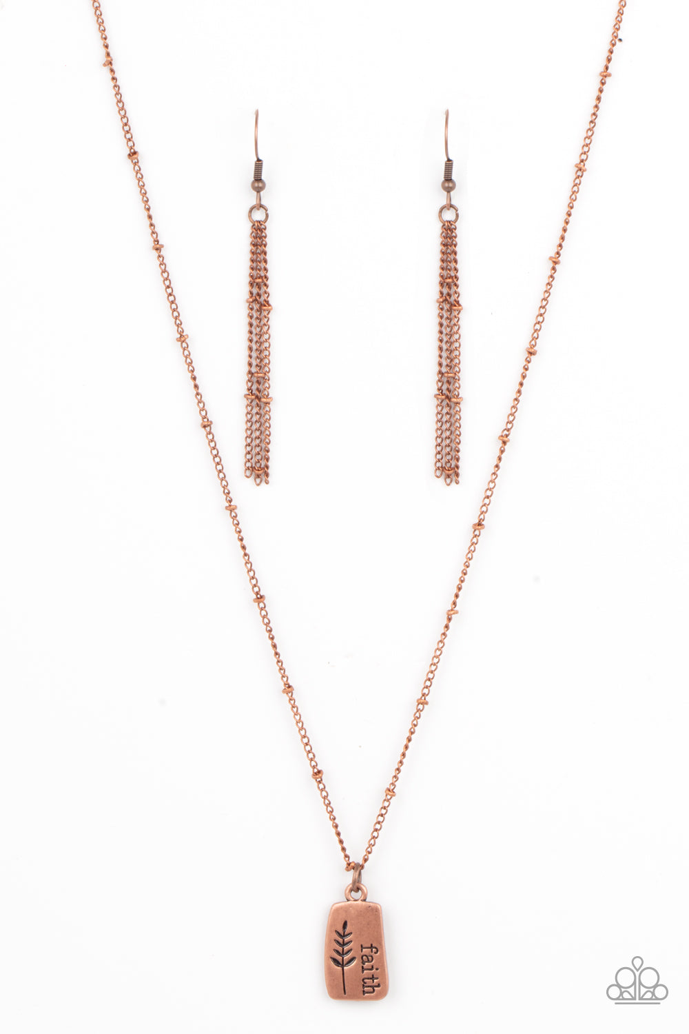Paparazzi Faith Over Fear - Copper Necklace