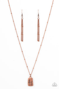 Paparazzi Faith Over Fear - Copper Necklace