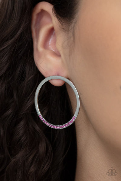 Paparazzi Spot On Opulence - Pink Earrings