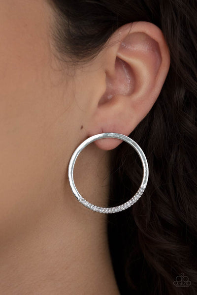 Paparazzi Spot On Opulence - White Earrings