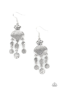 Paparazzi Get Your ARTIFACTS Straight - Silver Earrings
