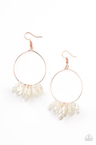 Paparazzi Sailboats and Seashells - Copper Earrings