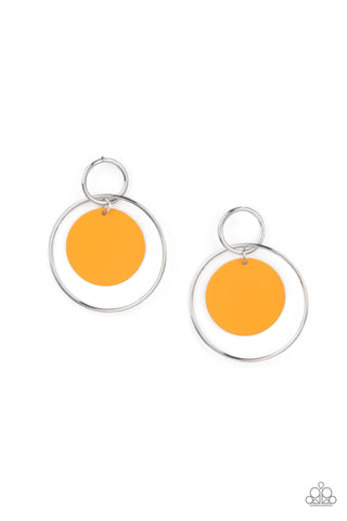 Paparazzi POP, Look, and Listen - Orange Earrings