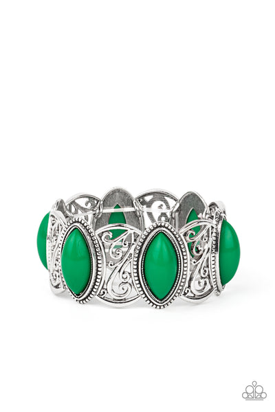 Paparazzi POP, Skip, and a Jump - Green Bracelet