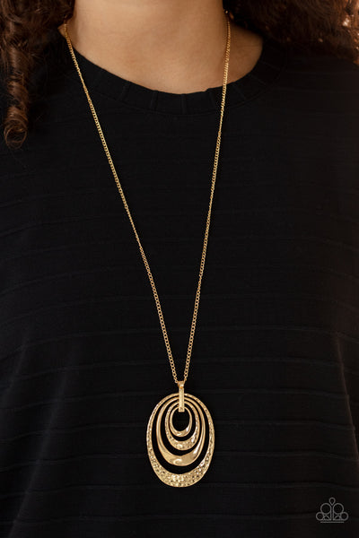 Paparazzi Smithsonian Spiral - Gold Necklace