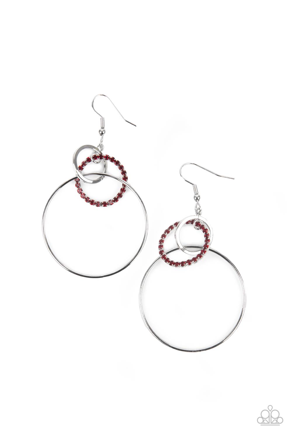 Paparazzi In An Orderly Fashion - Red Earrings