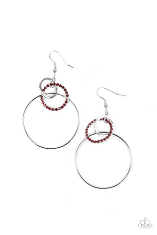 Paparazzi In An Orderly Fashion - Red Earrings